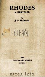RHOES: A HERITAGE 1943 PDF电子版封面
