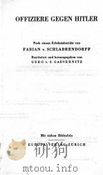 OFFIZIERE GEGEN HITLER 1946 PDF电子版封面