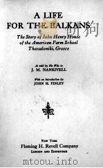 A LIFE FOR THE BALKANS PDF电子版封面