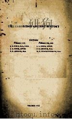 THE CAMBRIDGE ANCIENT HISTORY VOLUME VIII 1954 PDF电子版封面