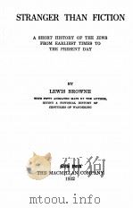 STRANGER THAN FICTION   1932  PDF电子版封面     