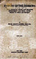 HISTORY OF THE HEBREWS 1914 PDF电子版封面