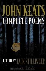 JOHN KEATS COMPLETE POEMS EDITED BY JACH STILLINGER PDF电子版封面