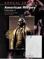 AMERICAN HISTORY VOLUME I 17TH EDITION PDF电子版封面