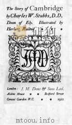 THE STORY OF CAMBRIDGE 1922 PDF电子版封面
