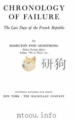 CHRONOLOGY OF FAILURE（1940 PDF版）