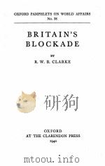 BRITAIN'S BLOCKADE 1940 PDF电子版封面