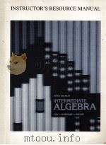INSTRUCTIR'S RESOURCE MANUAL INTERMEDIATE ALGEBRA FIFTH EDITION PDF电子版封面
