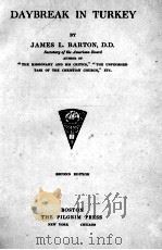 DAYBREAK IN TURKEY SECOND EDITION 1908 PDF电子版封面