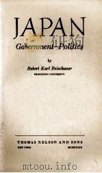 JAPAN: GOVERNMENT-POLITICS 1939 PDF电子版封面