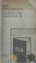 INDIA UNRECONCILED   1943  PDF电子版封面     