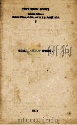 WHAT ABOUT INDIA?     PDF电子版封面     