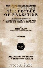 THE PEOPLE OF PALESTINE 1907 PDF电子版封面
