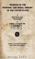 READINGS IN THE ECONOMIC AND SOCIAL HISTORY OF THE UNITED STATES 1929 PDF电子版封面