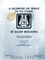A GLIMPSE OF WHAT IS TO COME IN BLOW MOLDING 9th ANNUAL HIGH PERFORMANCE BLOW MOLDING CONFERENCE 1993 PDF电子版封面