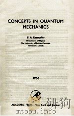 CONCEPTS IN QUANTUM MECHANICS 1965 PDF电子版封面