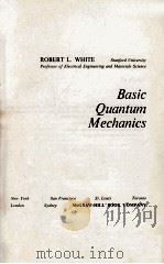BASIC QUANTUM MECHANICS 1966 PDF电子版封面