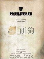 POLYOLEFINS VII 1991 PDF电子版封面