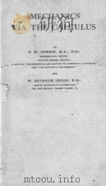 MECHANICS VIA THE CALCULUS（1923 PDF版）