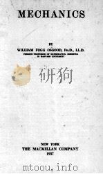 MECHANICS 1937 PDF电子版封面