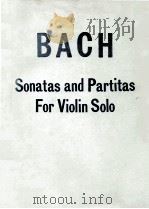 BACH SONATAS AND PARTITAS FOR VILIN SOLO（ PDF版）