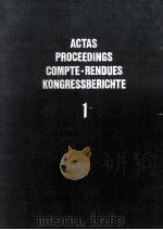 ACTAS PROCEEDINGS COMPTE-RENDUES KONGRESSBERICHTE 1 1975 PDF电子版封面 8471680130