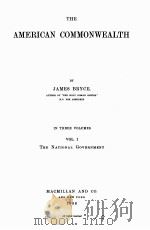 THE AMERICAN COMMONWEALTH VOL.1 1973 PDF电子版封面 0404037712