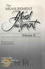 THE MEASUREMENT OF MORAL JUDGMENT VOLUME Ⅱ（1987 PDF版）