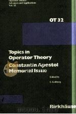 TOPICS IN OPERATOR THEORY CONSTANTIN APOSTOL MEMORIAL ISSUE 1988 PDF电子版封面