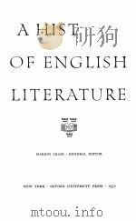A HISTORY OF ENGLISH LITERATURE（1950 PDF版）