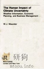 THE HUMAN IMPACT OF CLIMATE UNCERTAINTY PDF电子版封面