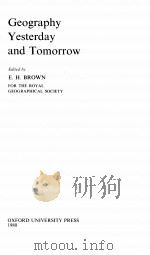 GEOGRAPHY YESTERDAY AND TOMORROW（1980 PDF版）