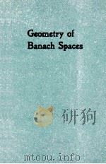 GEOMETRY OF BANACH SPACES 1990 PDF电子版封面 0521408504