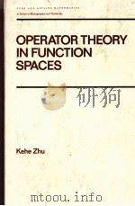 OPERATOR THEORY IN FUNCTION SPACES   1990  PDF电子版封面     