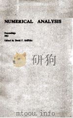 LECTURE NOTES IN MATHEMATICS 1066: NUMERICAL ANALYSIS 1984 PDF电子版封面 3540133445;0387133445