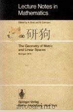 LECTURE NOTES IN MATHEMATICS 490: THE GEOMETRY OF METRIC AND LINEAR SPACES 1975 PDF电子版封面 3540074171;0387074171
