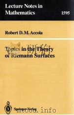 TOPICS IN THE THEOORY OF RIEMANN SURFACES 1994 PDF电子版封面 9783540587217