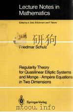 LECTURE NOTES IN MATHEMATICS 1445: REGULARITY THEORY FOR QUASILINEAR ELLIPTIC SYSTEMS AND MONGE-AMPE 1990 PDF电子版封面 3540531033;087531033
