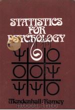 STATISTICS FOR PSYCHOLOGY   1973  PDF电子版封面     