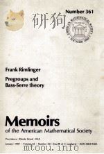 PREGROUPS AND BASS-SERRE THEORY 1987 PDF电子版封面 082182421X