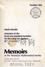 STRUCTURE OF THE LEVEL ONE STANDARD MODULES FOR THE AFFINE LIE ALGEBRAS（1987 PDF版）