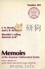 BLASCHKE'S ROLLING THEOREM IN RN 1989 PDF电子版封面 082182466X
