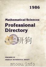 PROFESSIONAL DIRECTORY 1986 PDF电子版封面 0821800922