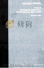 STUDIES IN ORDINARY DIFFERENTIAL EQUATIONS 1977 PDF电子版封面 0883851148