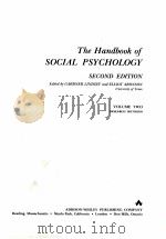 THE HANDBOOK OF SOCIAL PSYCHOLOGY SECOND EDITION VOLUME TWO 1968 PDF电子版封面