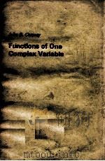 FUNCTIONS OF ONE COMPLEX VARIABLE 1973 PDF电子版封面 3540780114