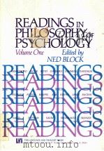 READINGS IN PHILOSOPHY OF PSYCHOLOGY VOLUME 1 1980 PDF电子版封面 0674748751
