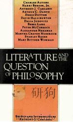 LITERATURE AND THE QUESTION OF PHILOSOPHY   1989  PDF电子版封面  0801838401   
