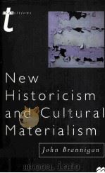 New Historicism and Cultural Materialism 1998 PDF电子版封面 0333687809