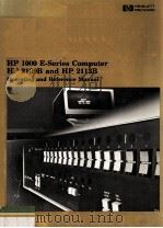 HP 1000 E-Series Computer HP 2109B and HP 2113B operating and reference manual 1983 PDF电子版封面